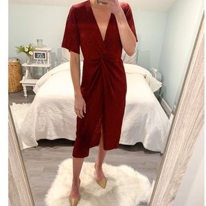DOLMAN PLISSE MIDI DRESS